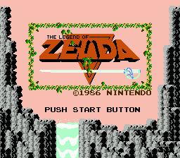 The Legend of Zelda title screenshot